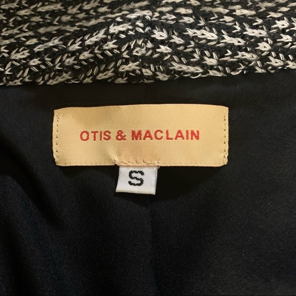 Otis & Maclain Native Black & White Wool Knit Blend Jacket - Picture 3 of 11